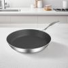 SOGA Stainless Steel Fry Pan 28cm Frying Pan Induction FryPan Non Stick Interior