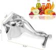 Large Manual Juicer, Aluminium Alloy Lemon Squeezer, Hand Press Heavy Duty Manual Juice Extractor Tool for Orange, Lime, Pomegranate, Fruit Presser