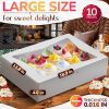 10 Pcs Half Sheet Cake Box Rectangle Set Durable 19x14x4 In Cardboard Boxes with Window Flip Top White Bakery Boxes for Cookies Cupcakes Macarons Reco