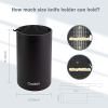 Knife Block Holder; Universal Knife Block without Knives; Unique Double-Layer Wavy Design; Round Black Knife Holder for Kitchen; Space Saver Knife Sto