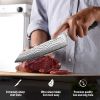 8.5 Inch Kiritsuke Knife, Professional VG10 Damascus Steel Chef Knife With Hammered Blade