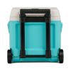 16 QT Laguna Hard Sided Ice Chest Cooler with Wheels, Aqua Blue
