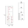 FM FURNITURE Leah Corner Bar cabinet with ample storage and wine rack. Wengue