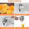 Large Manual Juicer, Aluminium Alloy Lemon Squeezer, Hand Press Heavy Duty Manual Juice Extractor Tool for Orange, Lime, Pomegranate, Fruit Presser