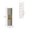 Obregon Corner Bar Cabinet, Ten Built-in Wine Rack, Single Door Macadamia / Taupe