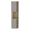 Obregon Corner Bar Cabinet, Ten Built-in Wine Rack, Single Door Macadamia / Taupe