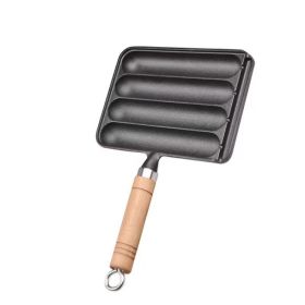 Household Cast Iron Roasting Sausage Skillet for Breakfast (Type: Style A, Color: As pic show)