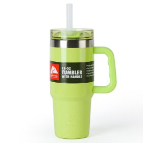 18 oz Insulated Stainless Steel Tumbler with Handle, New Lilac (Color: Sonic Lime Green)