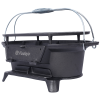 76292981 Small charcoal grill table cast iron frying pan, 100% high quality cast iron, exquisite craftsmanship, outdoor oval cast iron grill