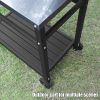 Outdoor Prep Dining Table; Movable Pizza Oven Stand;  Stainless Steel Patio Bar Cart; Patio Grilling Backyard BBQ Grill Cart